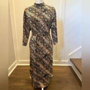Zara Snake Print Dress w/Waist Tie
